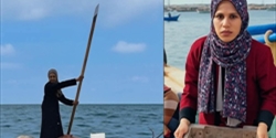مادلين كلّاب... صيّادة غزّية تتحدّى الحصار وتُبحر على اسمها سفينة الحرية
