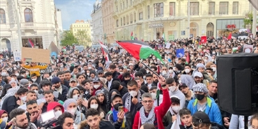 مظاهرة حاشدة وسط العاصمة النمساوية فينا اسناداً ودعما للقدس